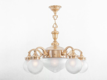 BRATISLAVA 5 - Brass chandelier by Patinas Lighting