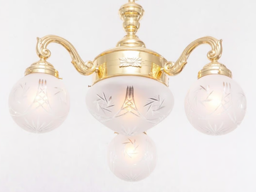 BUDAPEST I. - Brass chandelier by Patinas Lighting