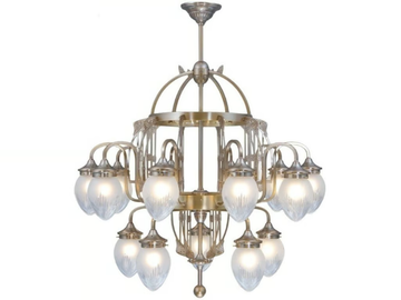 COLOGNE 15 - Handmade brass chandelier by Patinas Lighting