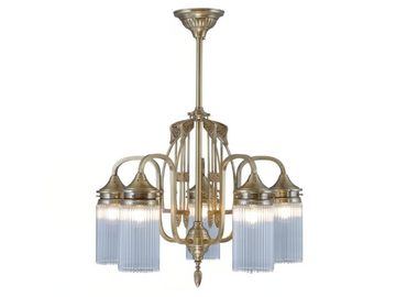 COLOGNE 5 - Handmade brass chandelier by Patinas Lighting