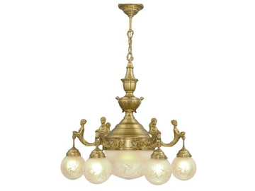 FORTUNA I - Handmade brass chandelier by Patinas Lighting