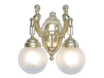 FORTUNA II - Handmade brass wall lamp by Patinas Lighting