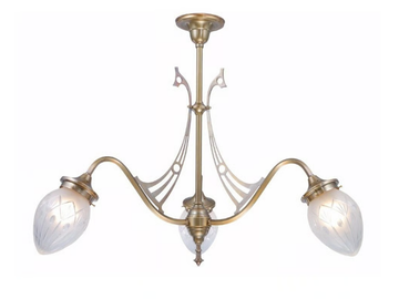 GENOA 3 - Handmade brass chandelier by Patinas Lighting