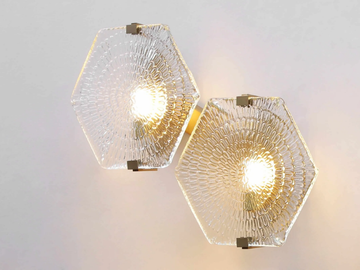 HEXXA WALL LIGHT 02 - LED glass wall lamp by Patinas Lighting