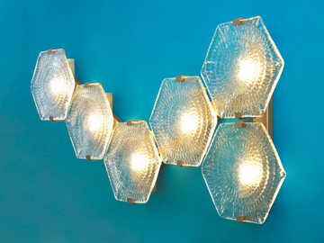 HEXXA WALL LIGHT 06 - LED glass wall lamp by Patinas Lighting