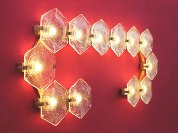 HEXXA WALL LIGHT 12 - LED glass wall lamp by Patinas Lighting