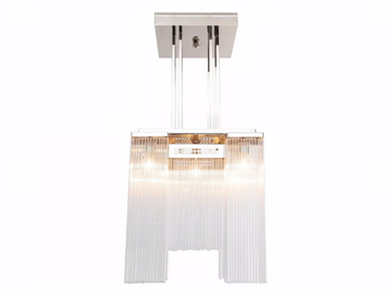 HOFFMANN II - Handmade nickel chandelier by Patinas Lighting