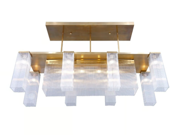 HOFFMANN III - Handmade brass chandelier by Patinas Lighting