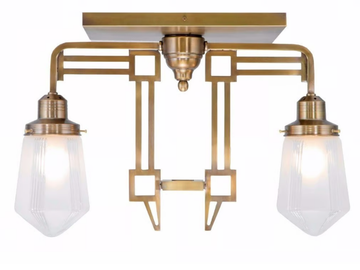 HOFFMANN IV - Handmade brass ceiling lamp by Patinas Lighting