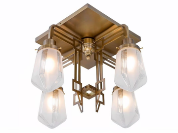 HOFFMANN V - Handmade brass ceiling lamp by Patinas Lighting