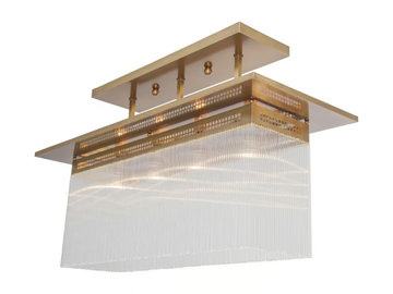 HOFFMANN VI - Handmade brass chandelier by Patinas Lighting