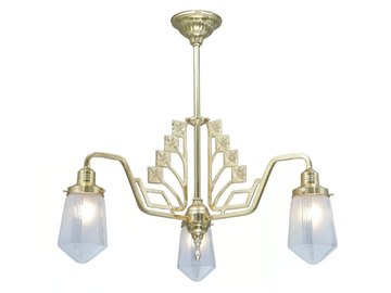 LINZ I - Handmade brass chandelier by Patinas Lighting