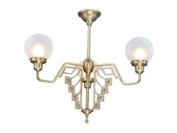 LINZ II - Swivel brass chandelier by Patinas Lighting