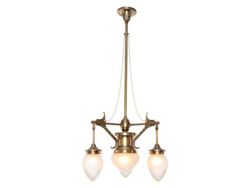 LISBON 3 - Handmade brass chandelier by Patinas Lighting