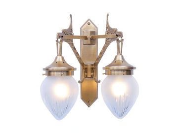 LISBON II - Handmade brass wall lamp by Patinas Lighting