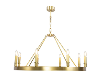 LOS ANGELES PENDANT 90 - Brass chandelier by Patinas Lighting