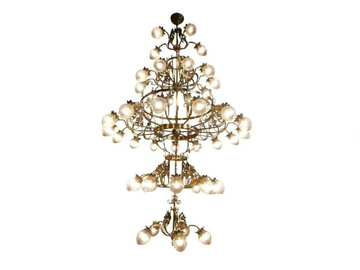 LYON 45 - Handmade brass chandelier by Patinas Lighting