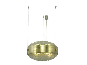 MACARON PENDANT HORIZONTAL 40 - LED brass pendant lamp by Patinas Lighting