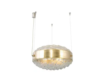 MACARON PENDANT HORIZONTAL 50 - LED brass pendant lamp by Patinas Lighting
