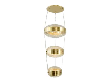 MACARON TRIPLE PENDANT - LED brass pendant lamp by Patinas Lighting