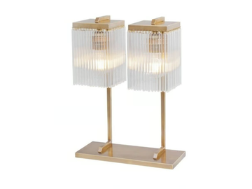 MONACO II - Table lamp in brass and glass by Patinas Lighting