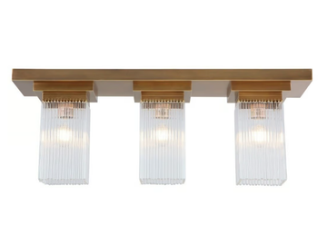 MONACO IV - Ceiling lamp in brass and glass by Patinas Lighting