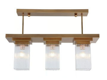 MONACO IV - Pendant lamp in brass and glass by Patinas Lighting