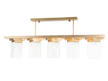 MONACO IX - Pendant lamp in brass and glass by Patinas Lighting