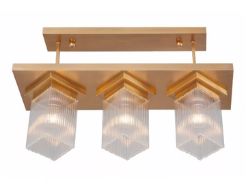 MONACO V - Pendant lamp in brass and glass by Patinas Lighting