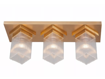 MONACO VII - Ceiling lamp in brass and glass by Patinas Lighting
