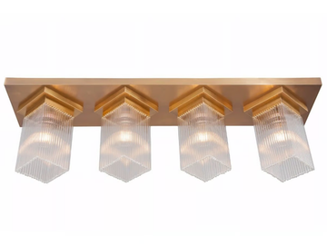 MONACO VIII - Ceiling lamp in brass and glass by Patinas Lighting
