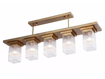 MONACO VIII - Pendant lamp in brass and glass by Patinas Lighting