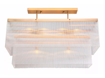 MONACO XI - Pendant lamp in brass and glass by Patinas Lighting