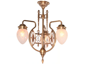 PANNON 3 - Handmade brass chandelier by Patinas Lighting