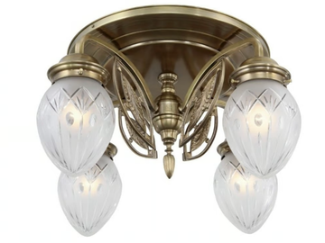 PANNON 4 - Handmade brass ceiling lamp by Patinas Lighting