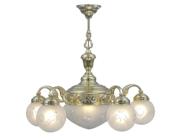 PECS I - Handmade brass chandelier by Patinas Lighting