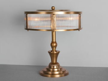 PETITOT IX - Handmade brass table lamp by Patinas Lighting