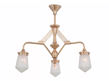 PRAGUE 3/I - Handmade brass chandelier by Patinas Lighting