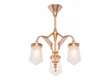 PRAGUE 3/II - Handmade brass chandelier by Patinas Lighting