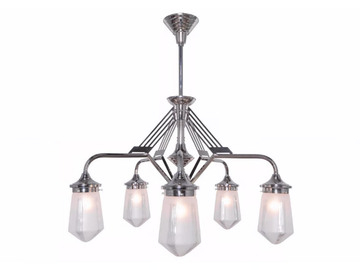 PRAGUE 5/I - Handmade brass chandelier by Patinas Lighting