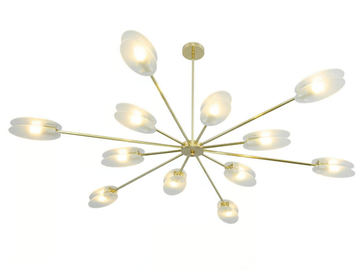 PRESENT CHANDELIER 3 - LED brass pendant lamp by Patinas Lighting