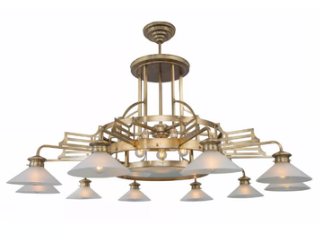 SNOOKER 10 - Handmade brass chandelier by Patinas Lighting