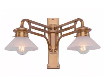 SNOOKER II - Handmade brass wall lamp by Patinas Lighting