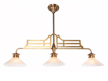 SNOOKER TRIPLE - Handmade brass pendant lamp by Patinas Lighting