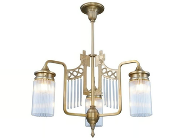 TRIEST 3 - Handmade brass chandelier by Patinas Lighting