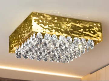 MAGMA 450 - Ceiling lamp with crystals by Patrizia Volpato