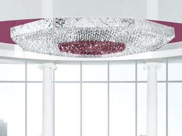 MAGMA 454 - Ceiling lamp with crystals by Patrizia Volpato