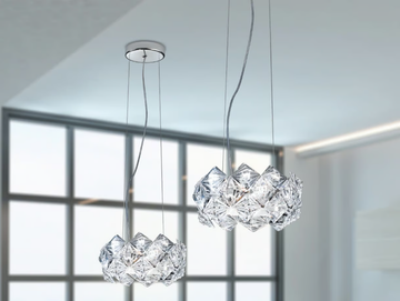 PRISMA 820 - Pendant lamp with crystals by Patrizia Volpato