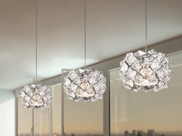 PRISMA 821 - Pendant lamp with crystals by Patrizia Volpato