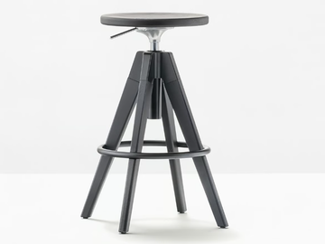 ARKI-STOOL ARKW6 - Swivel oak stool with gas lift by Pedrali